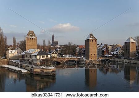 "Ponts couverts or covered bridges over the Ill River and towers of the city wall, Petite-France, Strasbourg, Departement Bas-Rhin, Alsace, France, Europe" View Large Photo Image Stock Image - "Ponts couverts or covered bridges over the Ill River and towers of the city wall, Petite-France, Strasbourg, Departement Bas-Rhin, Alsace, France, Europe". Fotosearch