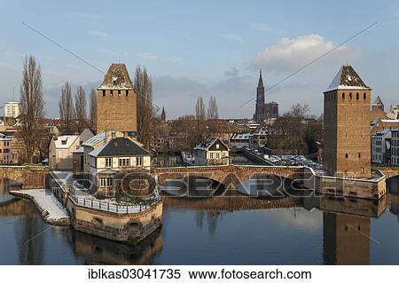 "Ponts couverts or covered bridges over the Ill River and towers of the city wall, Petite-France, Strasbourg, Departement Bas-Rhin, Alsace, France, Europe" View Large Photo Image Stock Photography - "Ponts couverts or covered bridges over the Ill River and towers of the city wall, Petite-France, Strasbourg, Departement Bas-Rhin, Alsace, France, Europe". Fotosearch