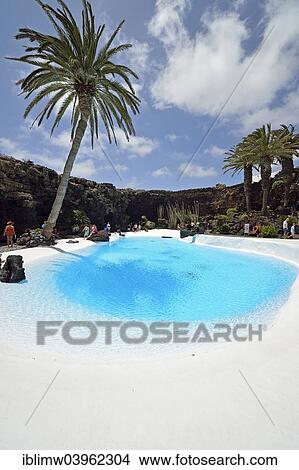 "Pool in the lava cave """"Jameos del Agua"""", designed by Cesar Manrique, Lanzarote, Canary Islands, Spain, Europe" View Large Photo Image Picture - "Pool in the lava cave """"Jameos del Agua"""", designed by Cesar Manrique, Lanzarote, Canary Islands, Spain, Europe". Fotosearch