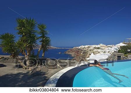 "Pool of the Perivolas Hotel, Oia, Santorini, Cyclades, Greece, Europe" View Large Photo Image Picture - "Pool of the Perivolas Hotel, Oia, Santorini, Cyclades, Greece, Europe". Fotosearch