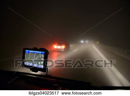 Poor visibility on highway View Large Photo Image Stock Photo - Poor visibility on highway. Fotosearch
