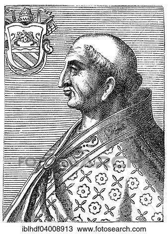 Stock Image - "Pope Gregory II or Gregorius II, born Gregorius Sabellus, Gregor II. Savelli, historical illustration". Fotosearch