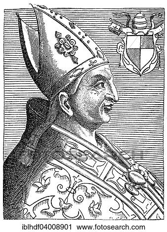 Stock Image - "Pope John IV, Johannes IV, historical illustration". Fotosearch