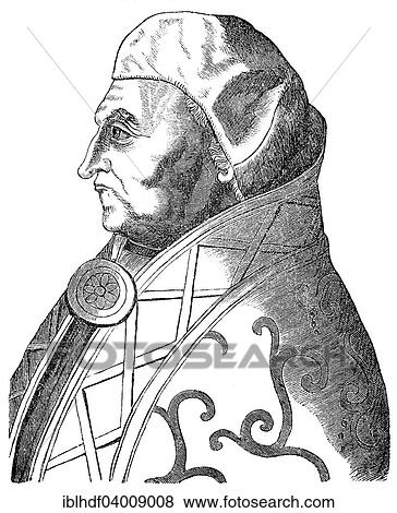 Stock Photo - "Pope Pius II, born Enea Silvio Bartolomeo Piccolomini, 1405-1464, Pope from 1458 to 1464, historical illustration". Fotosearch
