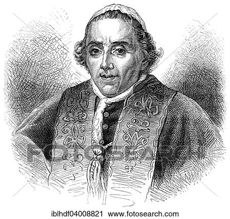 Stock Image - "Pope Pius VII, 1742-1823, born Barnaba Niccolo Maria Luigi Chiaramonti, historical illustration". Fotosearch