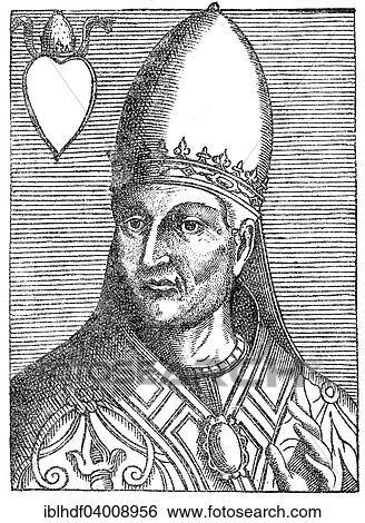 Stock Photograph - "Pope Theodore II or Theodorus II, Theodor II, Pope for twenty days in 897, historical illustration". Fotosearch