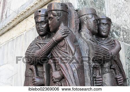 "Porphyry statue of the Roman Tetrarchs, detail, St Mark's Basilica, St. Mark's Square, Venice, Italy, Europe" View Large Photo Image Stock Photograph - "Porphyry statue of the Roman Tetrarchs, detail, St Mark's Basilica, St. Mark's Square, Venice, Italy, Europe". Fotosearch