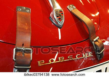 Stock Photo - Porsche car with leather straps. Fotosearch