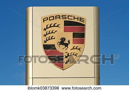 "Porsche crest, Porsche center, Zuffenhausen, Stuttgart, Baden-Wurttemberg, Germany, Europe" View Large Photo Image Stock Photo - "Porsche crest, Porsche center, Zuffenhausen, Stuttgart, Baden-Wurttemberg, Germany, Europe". Fotosearch