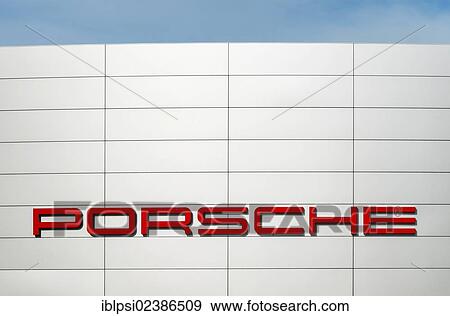 "Porsche logo on factory facade in Zuffenhausen, Stuttgart, Baden-Wuerttemberg, Germany, Europe" View Large Photo Image Stock Photo - "Porsche logo on factory facade in Zuffenhausen, Stuttgart, Baden-Wuerttemberg, Germany, Europe". Fotosearch