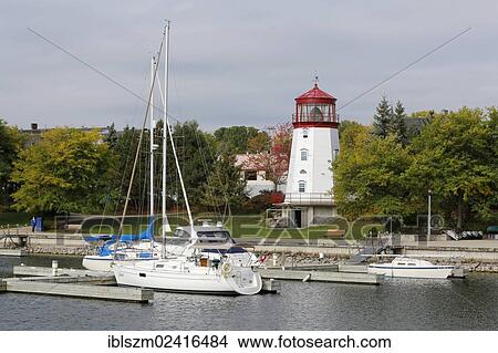 Port and lighthouse of Prescott, Ontario, Canada, North America View Large Photo Image Picture - Port and lighthouse of Prescott, Ontario, Canada, North America. Fotosearch