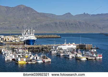 Stock Image - "Port, Djupivogur, Suour-Mulasysla, Austurland, Eastern Region, Iceland, Europe". Fotosearch