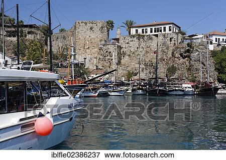 "Port in the historic town centre of Antalya, Kaleici, Turkish Riviera, Turkey, Asia" View Large Photo Image Stock Photo - "Port in the historic town centre of Antalya, Kaleici, Turkish Riviera, Turkey, Asia". Fotosearch