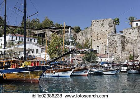 "Port in the historic town centre of Antalya, Kaleici, Turkish Riviera, Turkey, Asia" View Large Photo Image Stock Photo - "Port in the historic town centre of Antalya, Kaleici, Turkish Riviera, Turkey, Asia". Fotosearch