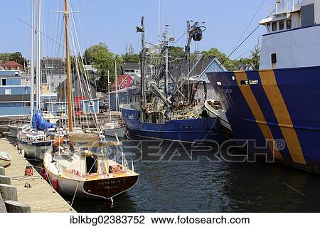 Stock Image - "Port, Lunenburg, Eastern Shore, Maritime Provinces, Nova Scotia, Canada, North America". Fotosearch