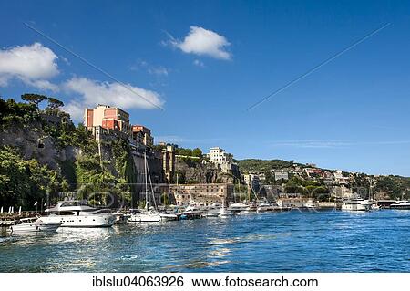 "Port Marina Piccola with Grand Hotel Excelsior, Sorrento, Sorrentine Peninsula, Campania, Italy, Europe" View Large Photo Image Stock Photograph - "Port Marina Piccola with Grand Hotel Excelsior, Sorrento, Sorrentine Peninsula, Campania, Italy, Europe". Fotosearch