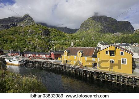 "Port, Nusfjord, Lofoten, Nordland, Norway, Europe" View Large Photo Image Stock Photo - "Port, Nusfjord, Lofoten, Nordland, Norway, Europe". Fotosearch