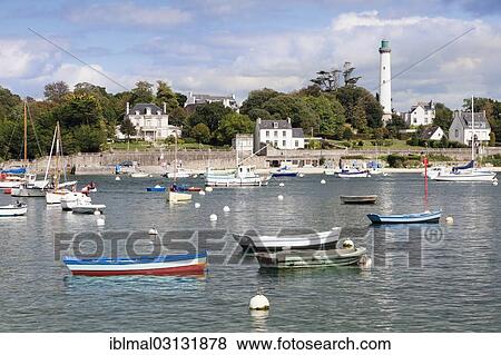 "Port of Benodet with the lighthouse of La Pyramide, Benodet, Brittany, France, Europe" View Large Photo Image Stock Photo - "Port of Benodet with the lighthouse of La Pyramide, Benodet, Brittany, France, Europe". Fotosearch
