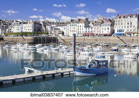 Stock Photo - "Port of Douarnenez, Departement Finistere, Brittany, France, Europe". Fotosearch