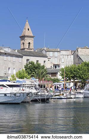 "Port with the church of Santa Maria Assunta, Saint-Florent, Corsica, France, Europe" View Large Photo Image Picture - "Port with the church of Santa Maria Assunta, Saint-Florent, Corsica, France, Europe". Fotosearch