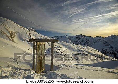 "Porta Alpinae on Zeigersattel saddle, part of the art project """"Open The Door For Another World"""", Nebelhorn bei Oberstdorf, Allgauer Alpen, Allgau, Bavaria, Germany, Europe" View Large Photo Image Stock Photography - "Porta Alpinae on Zeigersattel saddle, part of the art project """"Open The Door For Another World"""", Nebelhorn bei Oberstdorf, Allgauer Alpen, Allgau, Bavaria, Germany, Europe". Fotosearch