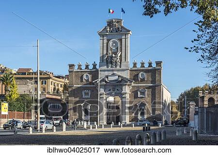 "Porta Pia, double gate in the Aurelian Walls, from 1561 to 1565, Michelangelo, historical museum, Rome, Lazio, Italy, Europe" View Large Photo Image Stock Photo - "Porta Pia, double gate in the Aurelian Walls, from 1561 to 1565, Michelangelo, historical museum, Rome, Lazio, Italy, Europe". Fotosearch