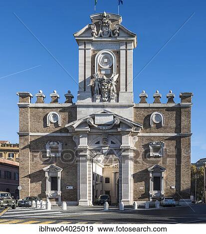 Stock Photo - "Porta Pia, double gate in the Aurelian Walls, from 1561 to 1565, Michelangelo, historical museum, Rome, Lazio, Italy, Europe". Fotosearch