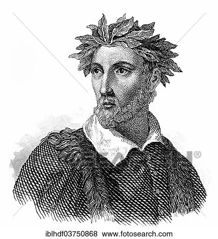 Stock Photo - "Portait of Torquato Tasso, 1544 - 1595, Italian poet of the Counter-Reformation". Fotosearch