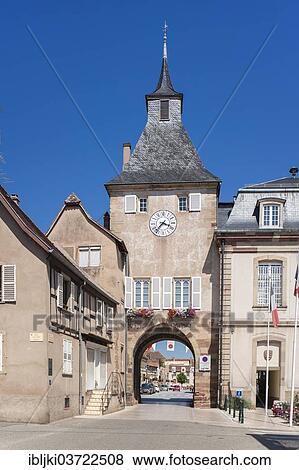 "Porte de l'Horloge or Clock Gate, Rosheim, Departement Bas-Rhin, Alsace, France, Europe" View Large Photo Image Stock Photo - "Porte de l'Horloge or Clock Gate, Rosheim, Departement Bas-Rhin, Alsace, France, Europe". Fotosearch