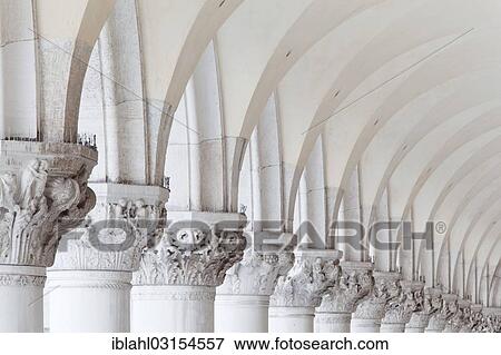 "Portico of Doge's Palace from St. Mark's Square, Venice, Venezien, Italy, Europe" View Large Photo Image Stock Photo - "Portico of Doge's Palace from St. Mark's Square, Venice, Venezien, Italy, Europe". Fotosearch