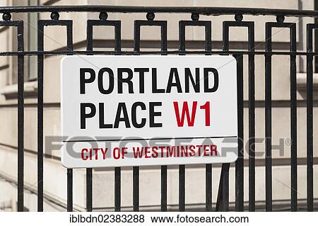 "Portland Place street sign, London, England, United Kingdom, Europe" View Large Photo Image Stock Photo - "Portland Place street sign, London, England, United Kingdom, Europe". Fotosearch