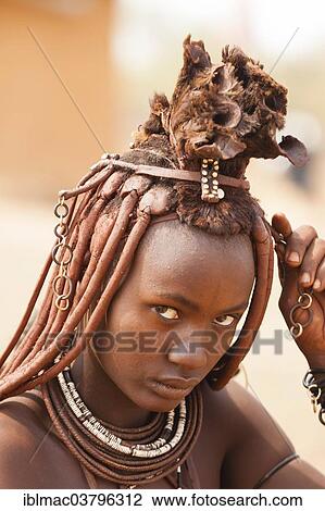 "Portrait of a young Himba with traditional jewelry for married women, Kaokoland, Namibia, Africa" View Large Photo Image Stock Image - "Portrait of a young Himba with traditional jewelry for married women, Kaokoland, Namibia, Africa". Fotosearch