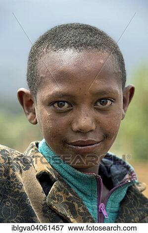 Stock Photo - "Portrait of an Oromo boy, Oromiya, Ethiopia, Africa". Fotosearch