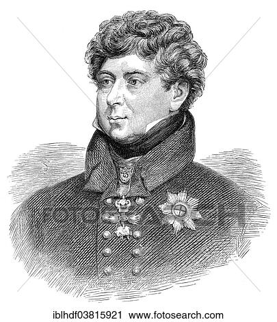 Stock Image - "Portrait of George IV or George Augustus Frederick, 1762 - 1830, King of the United Kingdom of Great Britain and Ireland and King of Hanover". Fotosearch