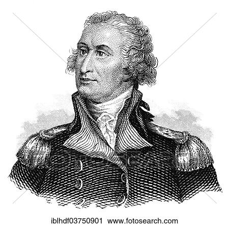 Stock Image - "Portrait of George Washington, 1732 - 1799, the first president of the United States of America". Fotosearch