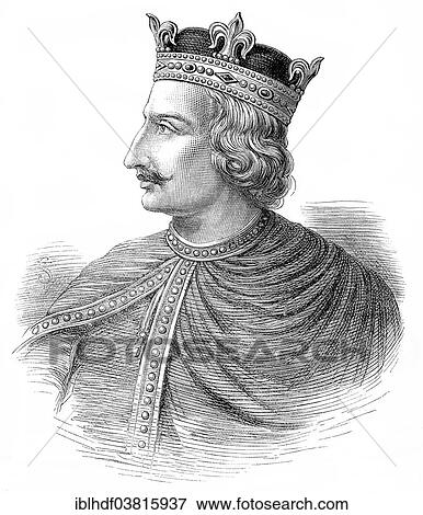 Stock Photo - "Portrait of Henry I or Henry Beauclerc, 1068 - 1135, King of England from 1100 to 1135". Fotosearch