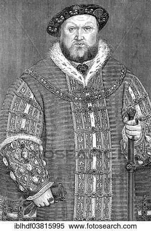 Stock Photography - "Portrait of Henry VIII, 1491 - 1547, King of England from 1509 until 1547". Fotosearch
