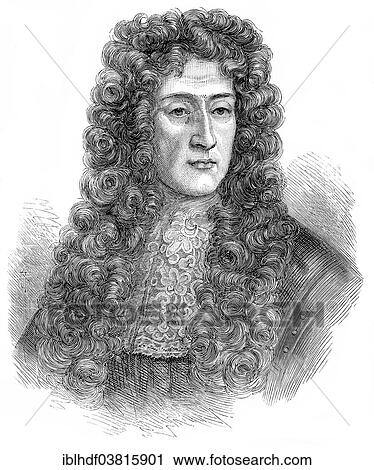 Stock Image - "Portrait of James II and VII, 1633 - 1701, King of England, Scotland, and Ireland". Fotosearch