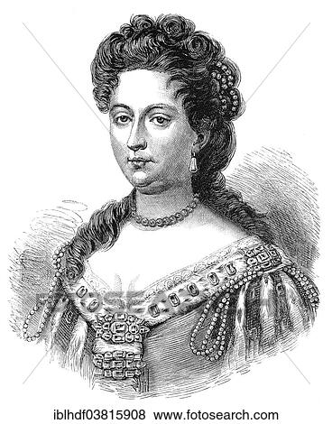 Stock Photo - "Portrait of Mary II, 1662 - 1694, Queen of England, Scotland, and Ireland". Fotosearch