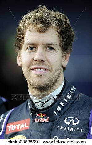 Stock Image - "Portrait of Sebastian Vettel, Red Bull Racing, Formula 1 winter testing at the Circuito de Velocidad, Jerez de la Frontera, Andalusia, Spain, Europe". Fotosearch