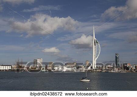 "Portsmouth harbour frontage with Spinnaker Tower, Portsmouth, England, United Kingdom, Europe" View Large Photo Image Stock Image - "Portsmouth harbour frontage with Spinnaker Tower, Portsmouth, England, United Kingdom, Europe". Fotosearch