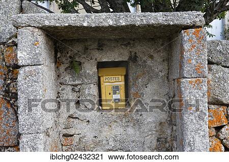 "Post box in the village of l'Hopital, Mont Lozere, Le Pont-de-Montvert, Lozere, Languedoc-Roussillon, France, Europe" View Large Photo Image Stock Image - "Post box in the village of l'Hopital, Mont Lozere, Le Pont-de-Montvert, Lozere, Languedoc-Roussillon, France, Europe". Fotosearch