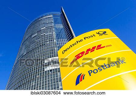 Picture - "Post Tower, headquarters of Deutsche Post AG, DHL and Postbank, Bonn, Rhineland, North Rhine-Westphalia, Germany, Europe". Fotosearch