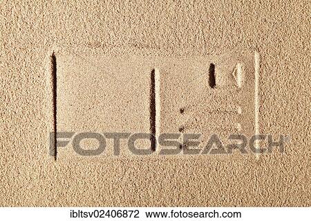 "Postcard, drawn in sand" View Large Photo Image Stock Image - "Postcard, drawn in sand". Fotosearch