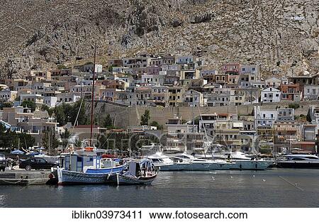 "Pothia or Pothaia or Kalymnos Town, port city on Kalymnos, Dodecanese, Greece, Europe" View Large Photo Image Stock Image - "Pothia or Pothaia or Kalymnos Town, port city on Kalymnos, Dodecanese, Greece, Europe". Fotosearch
