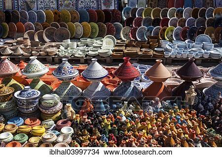 Picture - "Pottery, ceramics, souvenirs, Djerba, Tunisia, Africa". Fotosearch