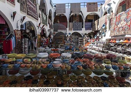 Stock Photo - "Pottery, ceramics, souvenirs, Djerba, Tunisia, Africa". Fotosearch