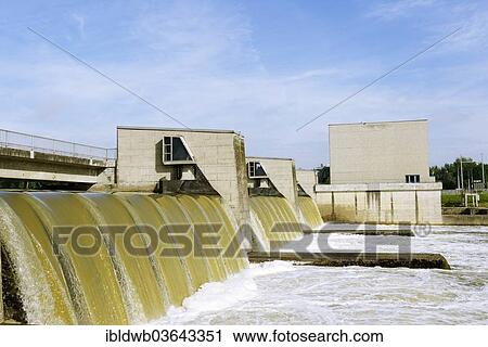 "Power plant and dam on the Danube, Ingolstadt, Upper Bavaria, Bavaria, Germany, Europe" View Large Photo Image Stock Image - "Power plant and dam on the Danube, Ingolstadt, Upper Bavaria, Bavaria, Germany, Europe". Fotosearch