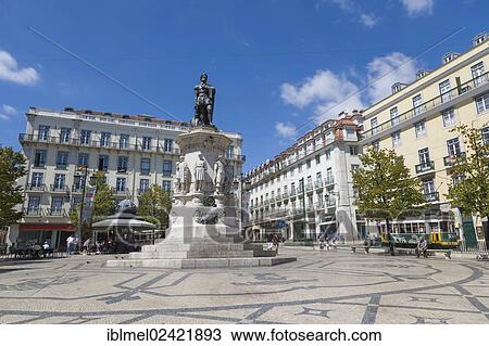 Praca de Luis de Camoes, Largo Camoes, Camoes Square, with the monument to Luis de Camoes, Lisboa, Lisbon, Portugal, Europe View Large Photo Image Stock Image - Praca de Luis de Camoes, Largo Camoes, Camoes Square, with the monument to Luis de Camoes, Lisboa, Lisbon, Portugal, Europe. Fotosearch