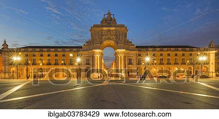 "Praca do Comercio at night, Baixa, Lisbon, Portugal, Europe" View Large Photo Image Stock Photo - "Praca do Comercio at night, Baixa, Lisbon, Portugal, Europe". Fotosearch